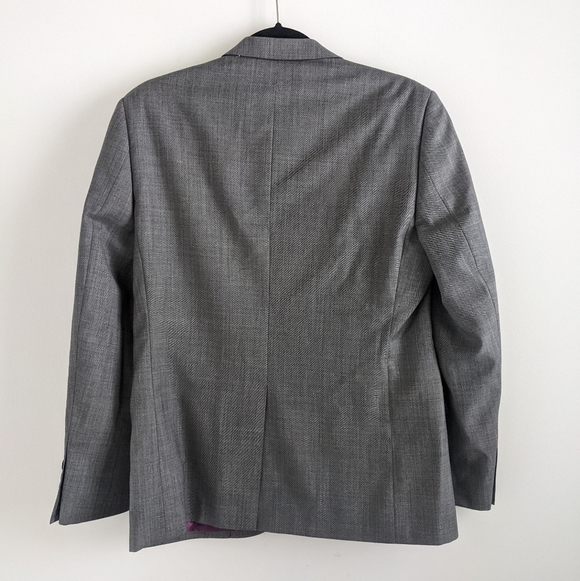 TIGLIO Luxe Slim Fit Grey Wool Blazer 40S - Picture 4 of 8